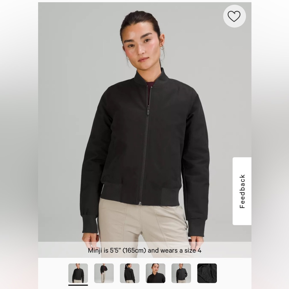 Lululemon Non-Stop Cotton Bomber Jacket